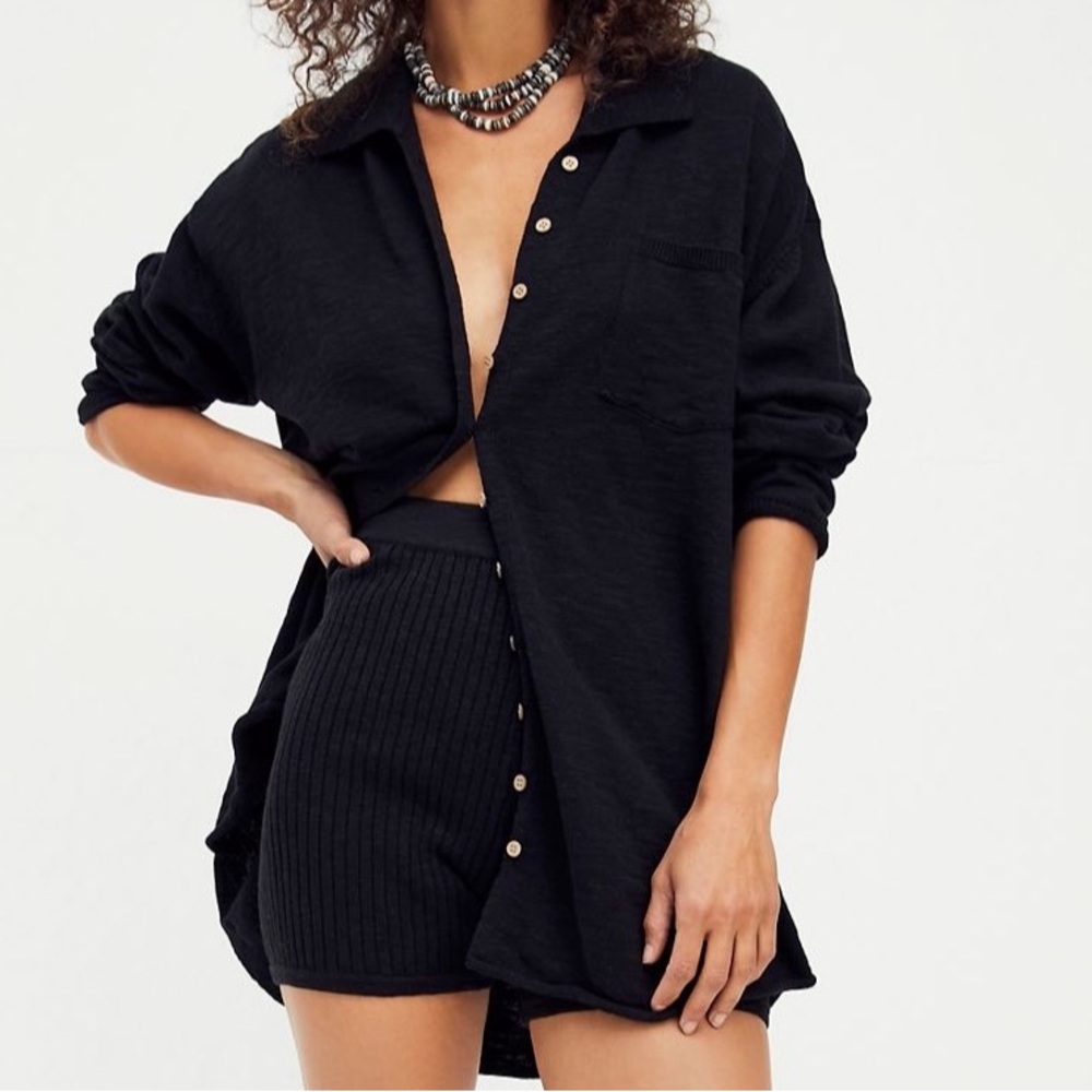 Free People Zuma Sweater Set in Black. Size Small